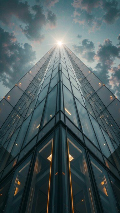 Contemporary commercial building facade